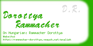 dorottya rammacher business card